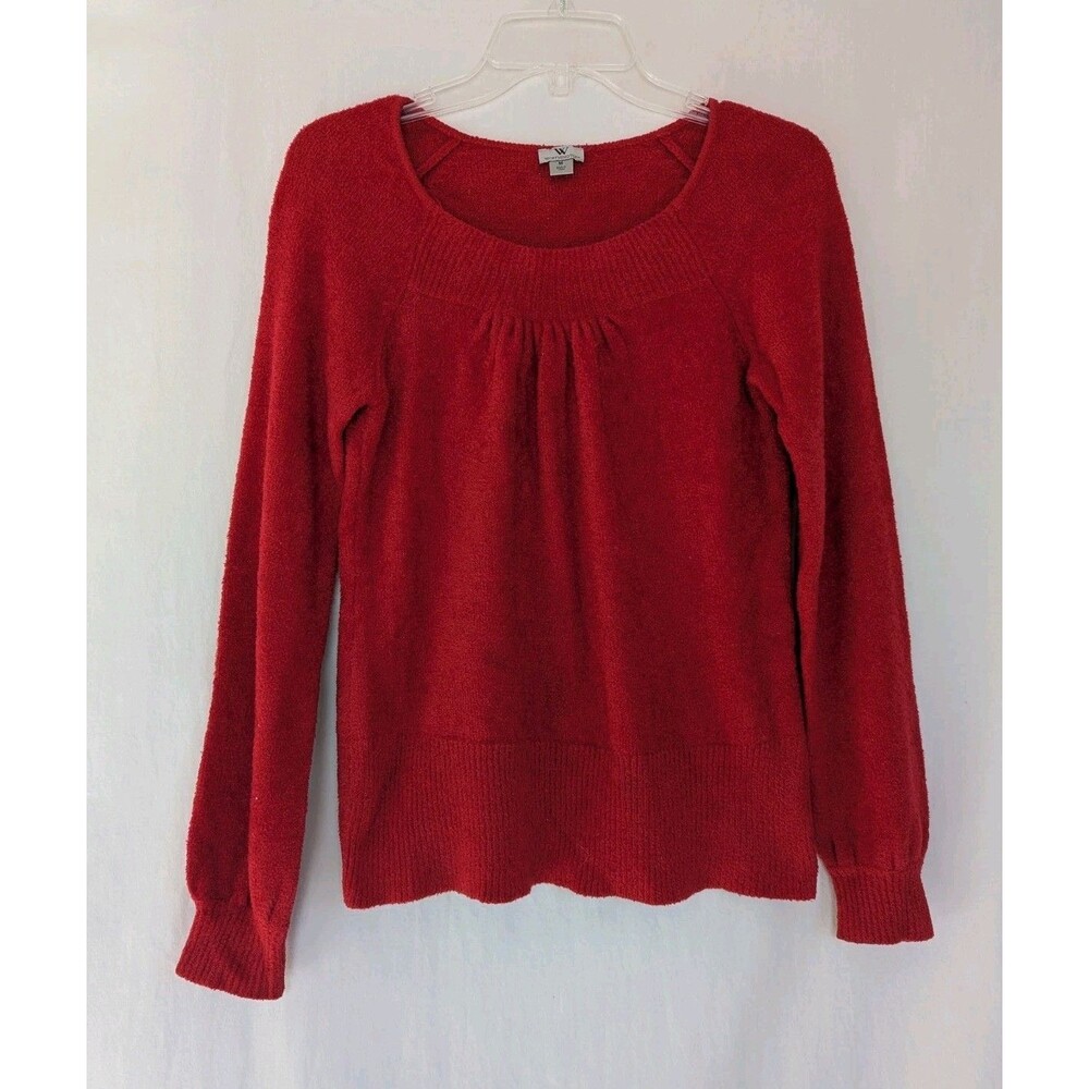 Worthington Women's Sz M Sweater Red Nylon Blend